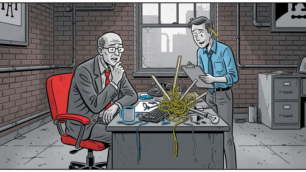 Absurdity Audit: Feeble Little Horse's bitknot Distortion Mess — Entertainment satirical illustration · SPICY tier · Roast Station editorial