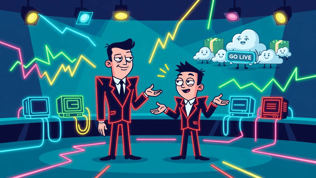 Absurdity Audit: Neoclouds Pay $15M to Go Live Sooner — Tech satirical illustration · MEDIUM tier · Roast Station editorial