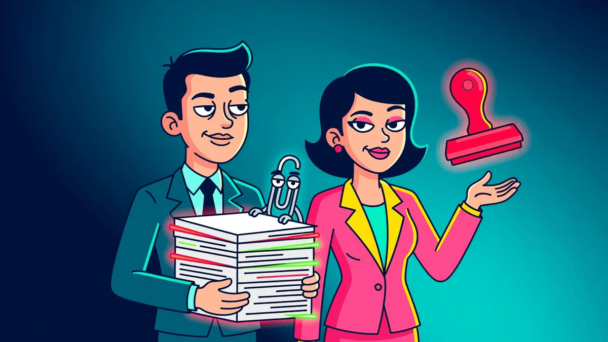 Anthropic Files Paperwork and Calls It a Milestone — Tech satirical illustration · MEDIUM tier · Roast Station editorial