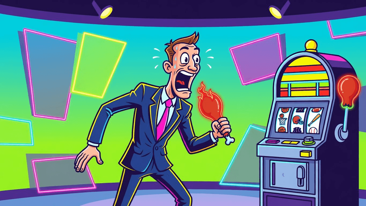 Bleacher Report's Odds Onslaught: Sports or Slot Machine? — Sports satirical illustration · SPICY tier · Roast Station editorial