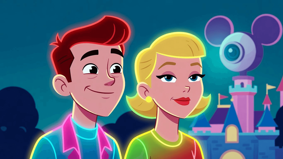 Disney's Face Scan Audit: Magic Kingdom Meets Surveillance State — Entertainment satirical illustration · MEDIUM tier · Roast Station editorial