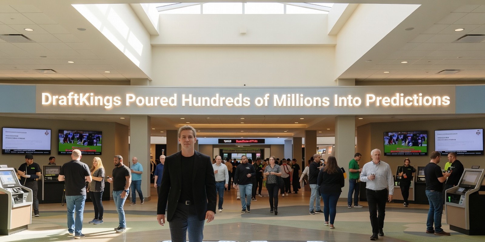 DraftKings Poured Hundreds of Millions Into Predictions — Finance satirical illustration · SPICY tier · Roast Station editorial