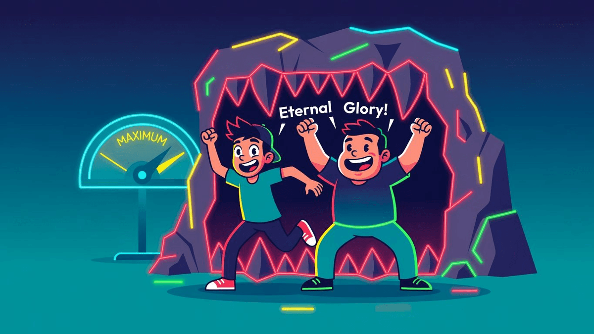 Ego Meter: University Squad Dives into Maldives Cave for Eternal Glory — World satirical illustration · MEDIUM tier · Roast Station editorial