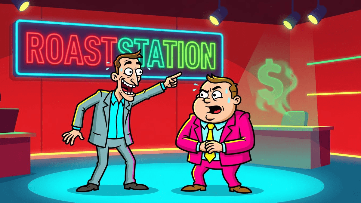 Ex-Anthropic Grifters Launch $1B Ghost Startup — Tech satirical illustration · SPICY tier · Roast Station editorial