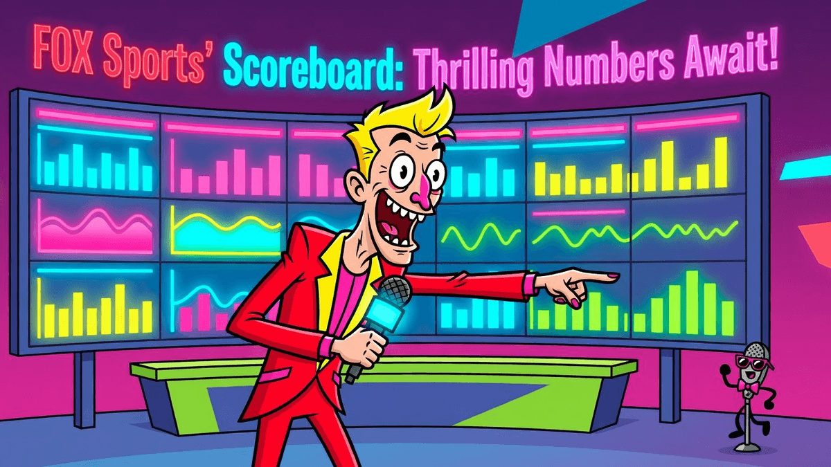FOX Sports' Scoreboard: Thrilling Numbers Await! — Sports satirical illustration · MEDIUM tier · Roast Station editorial