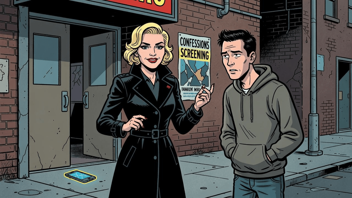 Madonna Orders Phone Ban at Confessions Screening — Entertainment satirical illustration · SPICY tier · Roast Station editorial