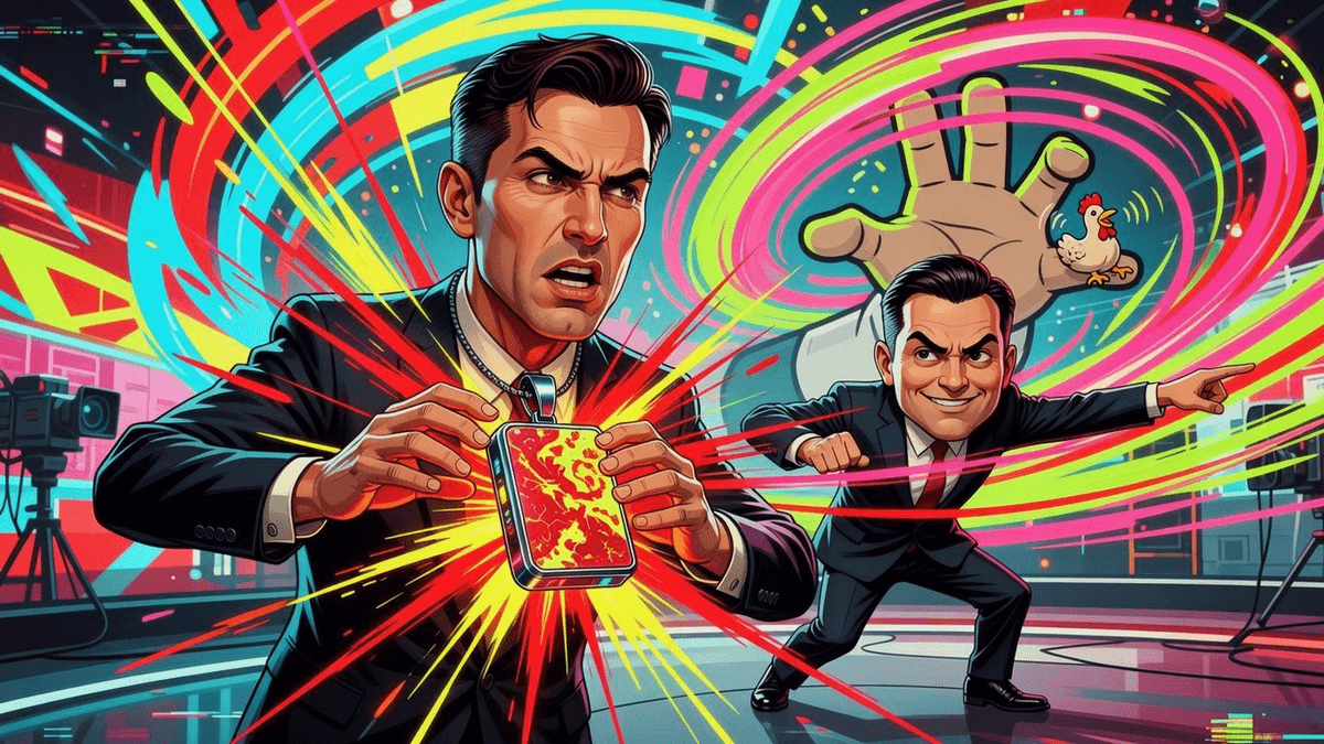 Meta's AI Pendant Escalates Neck-Based Paranoia — Tech satirical illustration · SPICY tier · Roast Station editorial