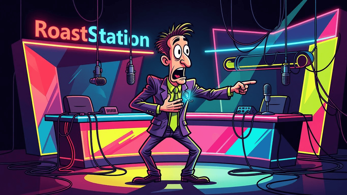 Newsweek: In-Depth Analysis or Infinite Scroll? — Tech satirical illustration · MEDIUM tier · Roast Station editorial