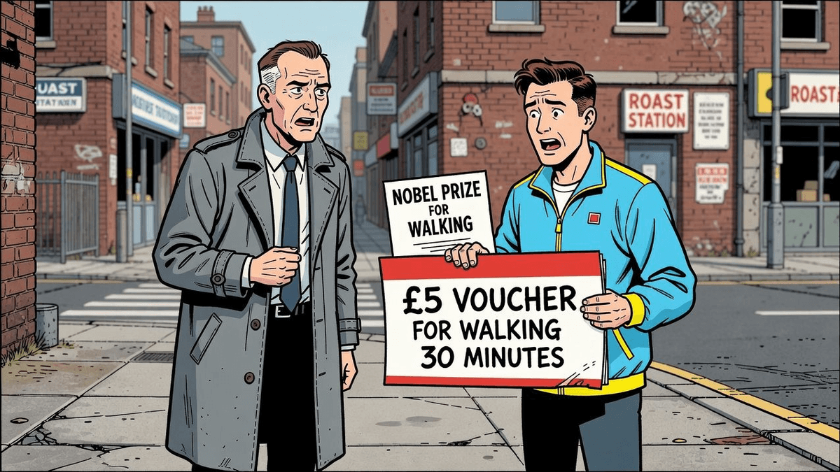 NHS Bribes You to Walk 30 Minutes Like It's Nobel-Worthy