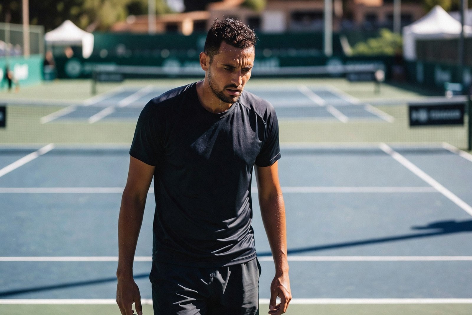 Kyrgios Tested Positive for Cocaine at Mallorca ATP — Sports satirical illustration · SPICY tier · Roast Station editorial
