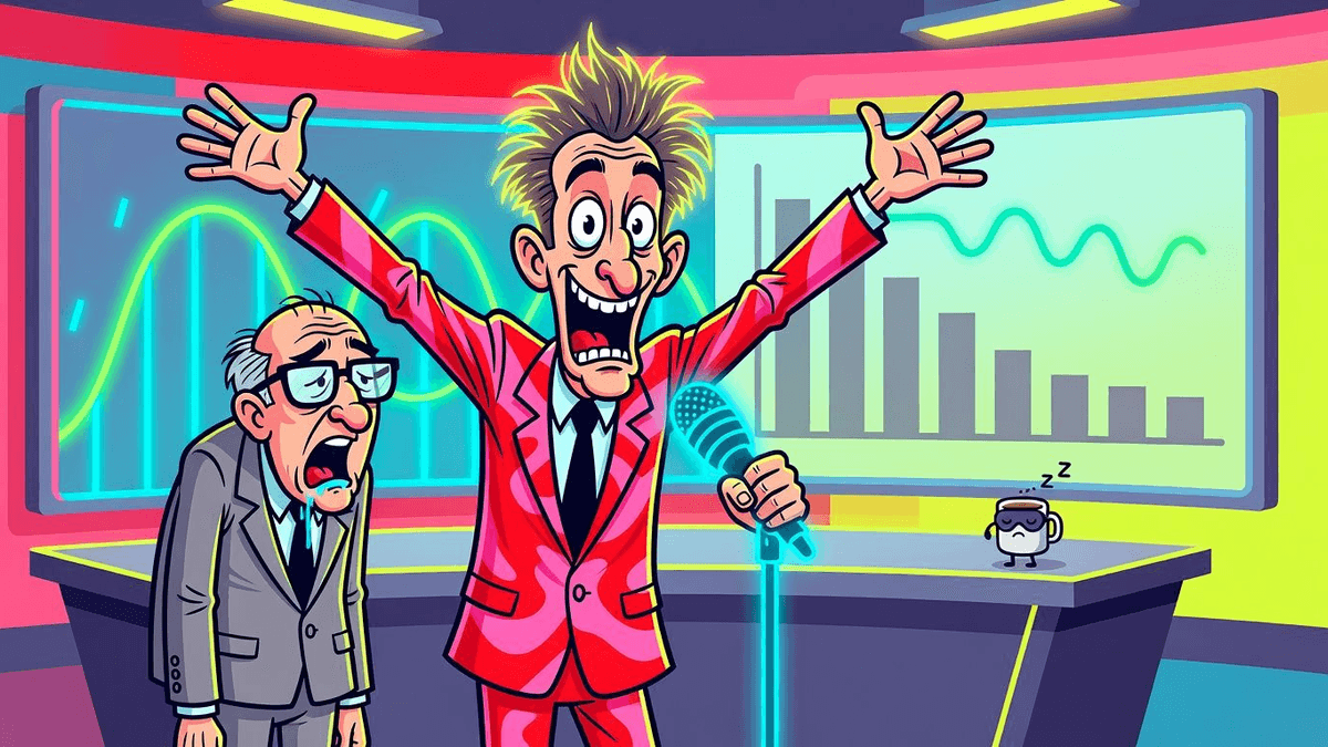 Reuters Biz: Global Thrills or Snooze Fest? — World satirical illustration · MEDIUM tier · Roast Station editorial