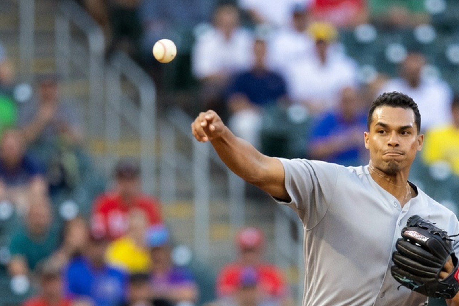 Rodríguez Threw a Live Ball into the Milwaukee Stands — Sports satirical illustration · MEDIUM tier · Roast Station editorial