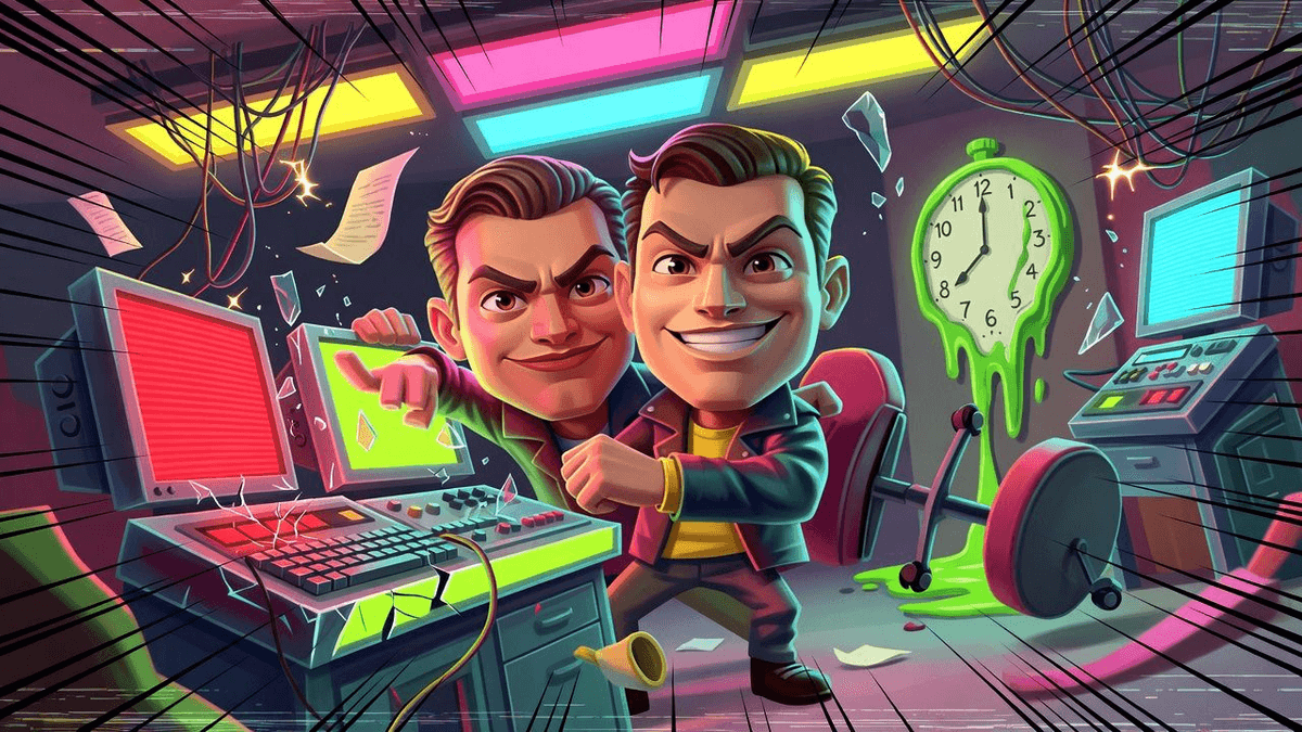 Satellite Rescue Already a Success Because They Bothered Trying — Tech satirical illustration · SPICY tier · Roast Station editorial