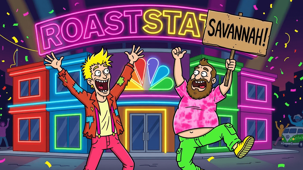 Savannah's Return: Fans Siege NBC Like It's Woodstock — Tech satirical illustration · SPICY tier · Roast Station editorial
