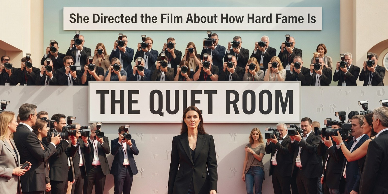She Directed the Film About How Hard Fame Is — Celebrities satirical illustration · MEDIUM tier · Roast Station editorial