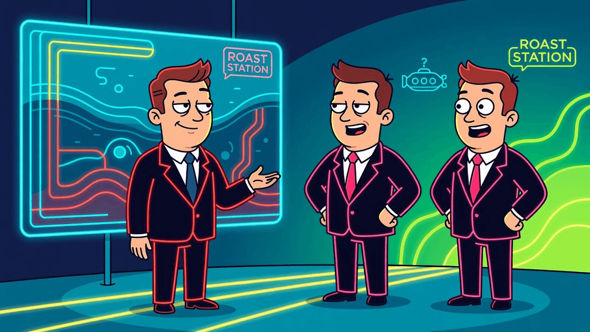 SpaceX Alum Raises $54M on 'Untapped' Ocean Geothermal — Tech satirical illustration · MEDIUM tier · Roast Station editorial