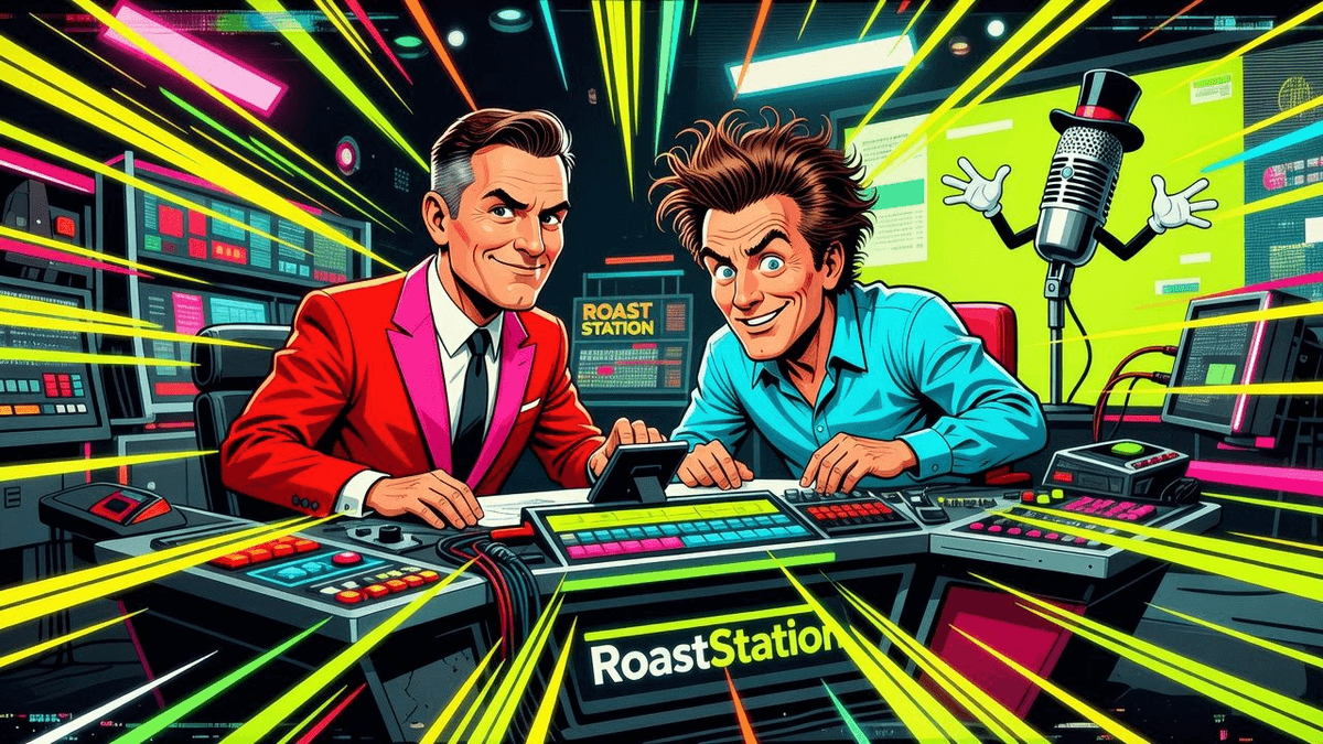 Starmer Labels Former Deputy a 'Giant' of the Movement — Politics satirical illustration · SPICY tier · Roast Station editorial