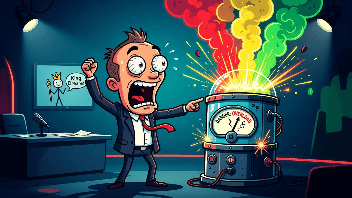Streeting's Ego Meter Explodes: Health Sec Quits for King Dreams — Politics satirical illustration · SPICY tier · Roast Station editorial