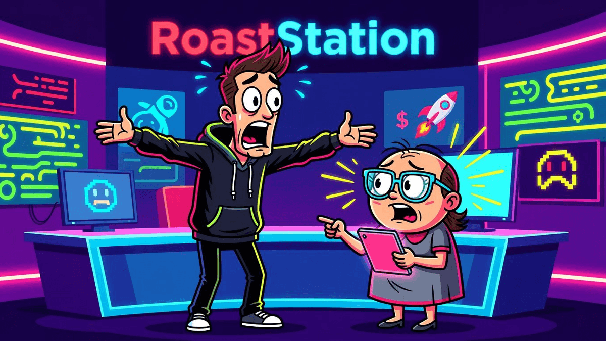 Tech's Triple Whammy: Screen Nannies, Rocket Bets, Pricier Pixels — Tech satirical illustration · SPICY tier · Roast Station editorial