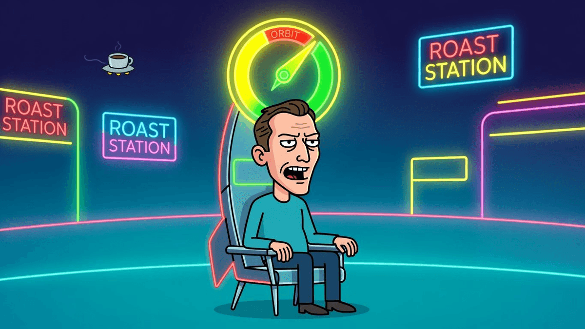 Thiel's Argentina Escape Sends Ego Meter Into Orbit — Tech satirical illustration · MEDIUM tier · Roast Station editorial