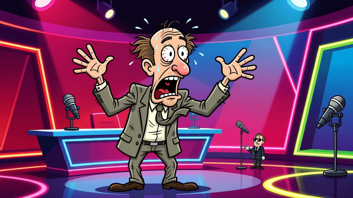 TMZ Drops Serial Killer Mic: Heuermann's Mega Guilty Plea — Tech satirical illustration · SPICY tier · Roast Station editorial