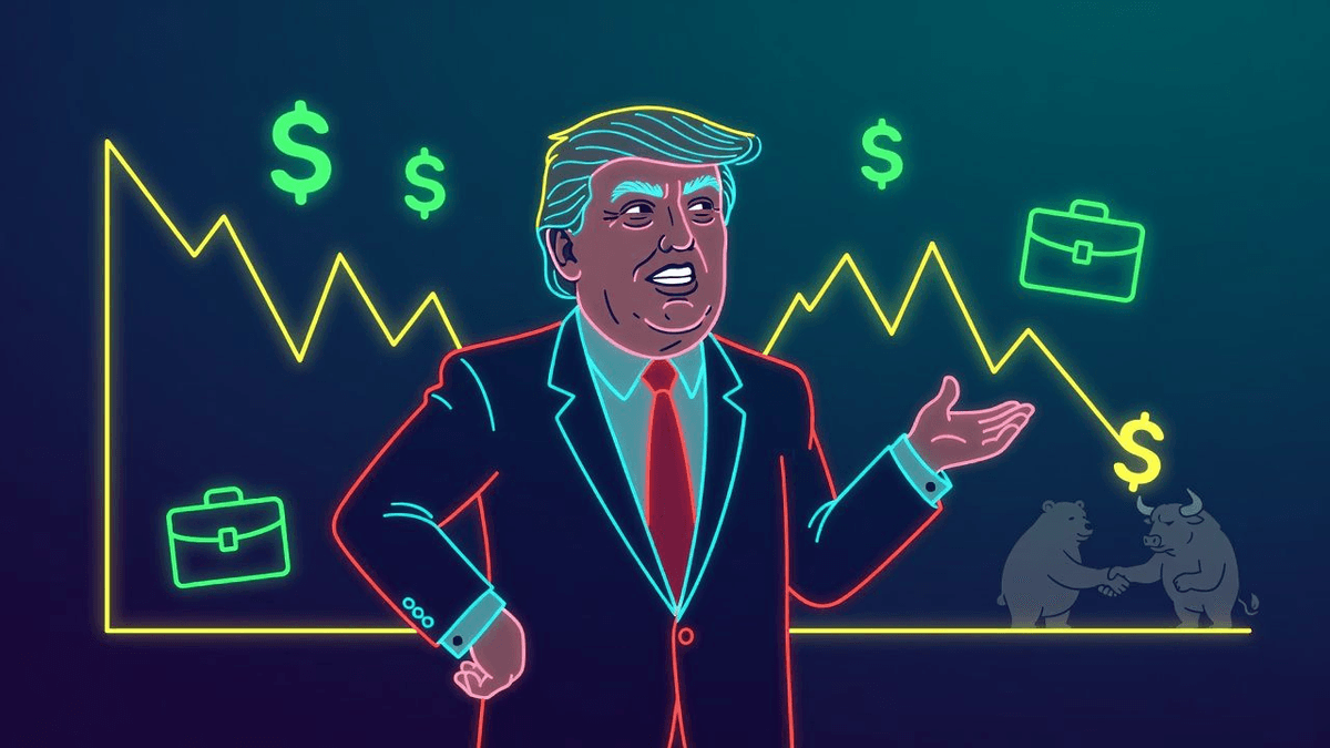 Trump Skips Iran Strikes, Markets Call It a Deal — Finance satirical illustration · MEDIUM tier · Roast Station editorial