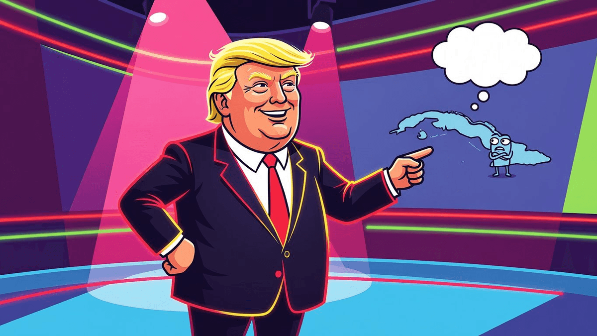 Trump's Got the 'Honor' of Taking Cuba — Politics satirical illustration · SPICY tier · Roast Station editorial