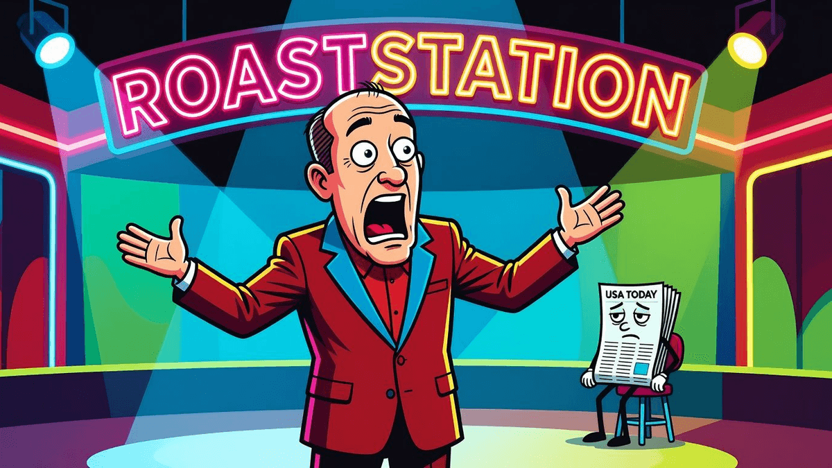 USA Today's Big Story Is: They Still Exist — Sports satirical illustration by Roast Station