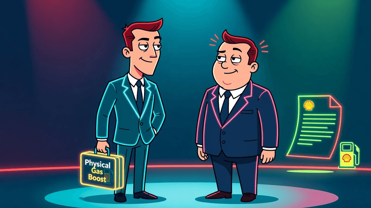 Vitol's Physical Gas Boost Puts Shell on Audit Notice — Finance satirical illustration · MEDIUM tier · Roast Station editorial